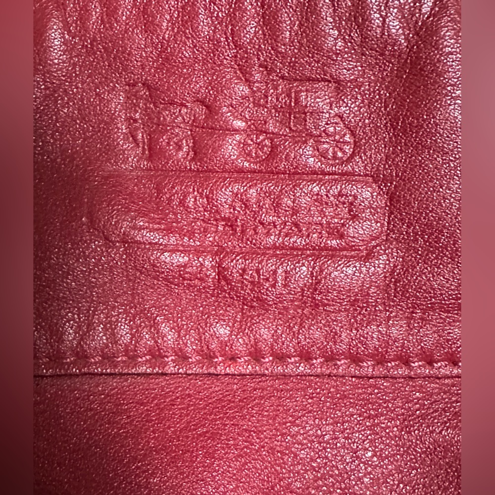 Coach red leather shoulder bag. Any purchase at my life so gets entry for raffle - Picture 8 of 9